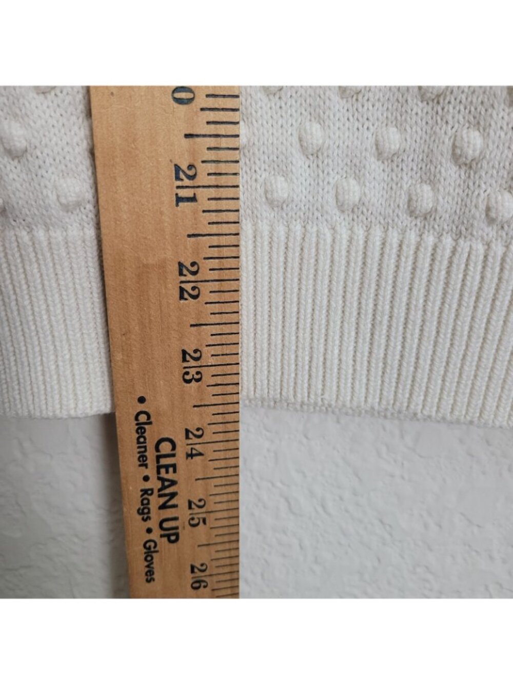 Banana Republic Cream Raised Dot Popcorn Knit Sweater Drop Shoulder Sz Sm - Picture 4 of 7
